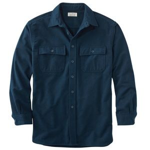 L.L. Bean Chamois Heavy Flannel Long Sleeve Button Down shirt, Size Medium Tall